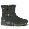 D0T82-02 Bottine noire Remonte chaude grande taille talon compensé femme Shoesissime, vue coté