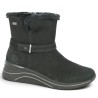 D0T82-02 Bottine noire chaude talon compensé femme 42, 43, 44, 45 Shoesissime, vue profil