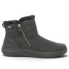 D3Q71-02 - Black ankle boots lined with wool for snow and cold weather - Lined ankle boots in sizes 42, 43, 44, 45 - Shoesissime