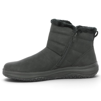 D3Q71-02 - Black ankle boots lined with wool for snow and cold weather - Lined ankle boots in sizes 42, 43, 44, 45 - Shoesissime