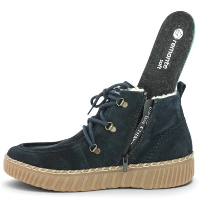D4A72-14 - Warm, lined ankle boots in sizes 42, 43, 44, 45 - Women's plus-size ankle boots for cold weather - Shoesissime
