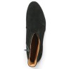 Amalia - Black velvet heeled ankle boots with leather lining - Elegant ankle boots in sizes 42, 43, 44, 45 - Shoesissime