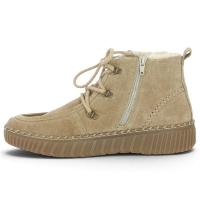 D4A72-20 Bottine beige tendance chaudes femme grande taille Shoesissime, vue intérieure