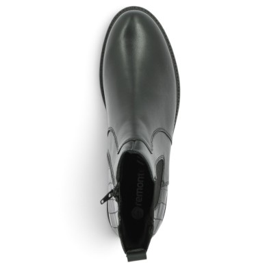 Cassiopee - D2W78-00 Boots noire Remonte à élastique - Bottines Remonte grande taille - Shoesissime