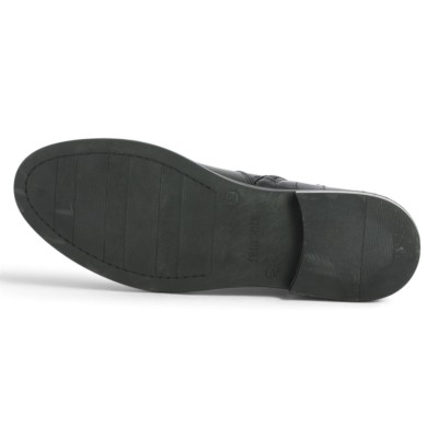 Cassiopee - D2W78-00 Black Boots with Elastic Gaiter - Ankle Boots with Elastic Gaiter in Plus Sizes - Shoesissime