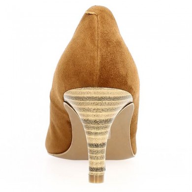 Escarpins Camel Talons Grande Pointure : 41, 42, 43, 44 - Shoesissime - Chaussures Grandes Tailles