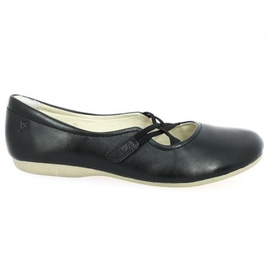 ballerine noire josef seibel grande pointure, vue coté