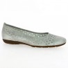 NIKKI Silver from Gabor - Ballerina with hole in big size 42, 43, 44 - Shoesissime Paris