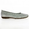 NIKKI Silver from Gabor - Ballerina with hole in big size 42, 43, 44 - Shoesissime Paris