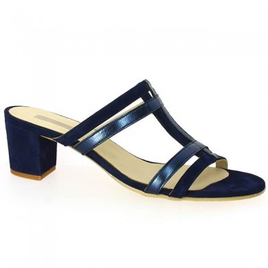 Shoesissime Blue Large Heel Mule in sizes 42, 43, 44, 45 Shoesissime Blue - Large Shoes Store