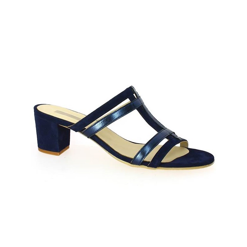 Shoesissime Blue Large Heel Mule in sizes 42, 43, 44, 45 Shoesissime Blue - Large Shoes Store
