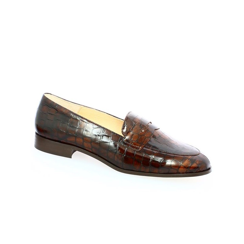 mocassin marron femme