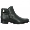 Bottines 42 43 44 45 noires plates à brides et clous