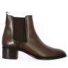 Katia - Bottine Chelsea marron pour femme petit talon - Boots grande taille femme - Shoesissime