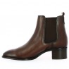 Katia - Bottine Chelsea marron pour femme petit talon - Boots grande taille femme - Shoesissime