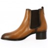 Katia - Boots Femme cuir elastiques Camel - Bottines Grandes Pointures 42, 43, 44, 45 - Shoesissime