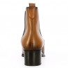 Katia - Boots Femme cuir elastiques Camel - Bottines Grandes Pointures 42, 43, 44, 45 - Shoesissime