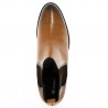 Katia - Boots Femme cuir elastiques Camel - Bottines Grandes Pointures 42, 43, 44, 45 - Shoesissime