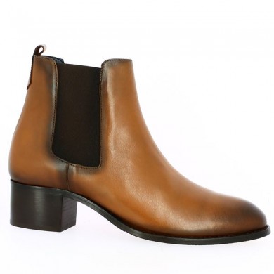 Women's Chelsea Camel Boots by Shoesissime - Large Sizes 42, 43, 44, 45 - Magasin Paris