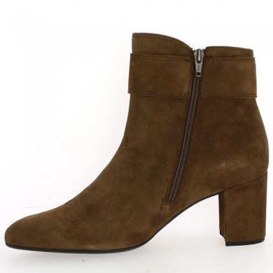Gabor Boot in large size 8, 8.5, 9, 9.5 -Velour Camel and Buckle