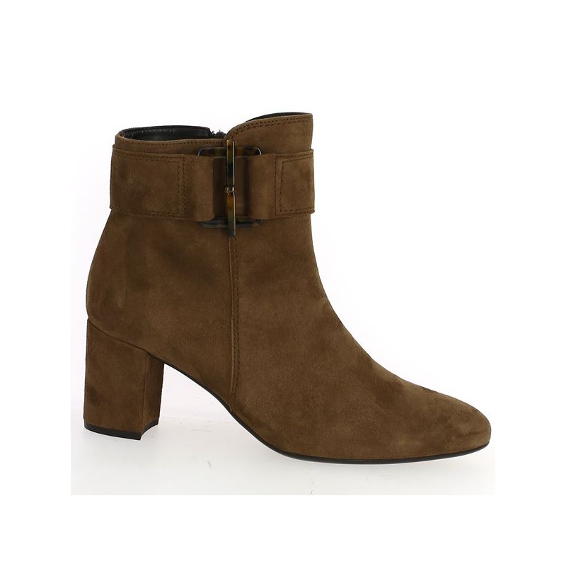 Bottine Gabor en grande taille 8, 8.5, 9, 9.5 -Velour Camel et Boucle