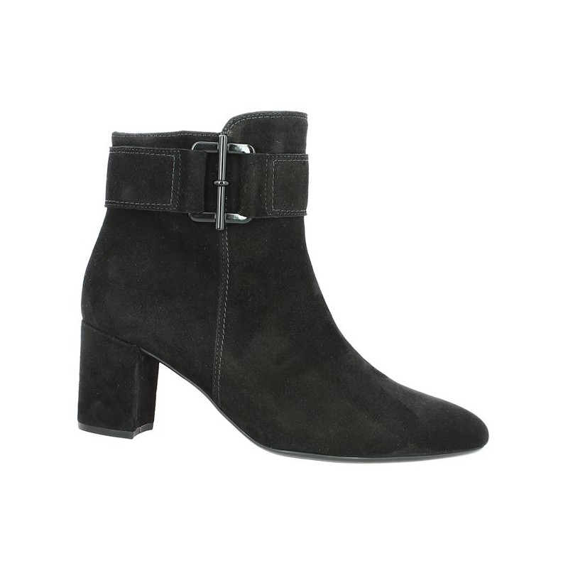 Bottine Gabor en grande taille 8, 8.5, 9, 9.5 -Velour Noir et Boucle
