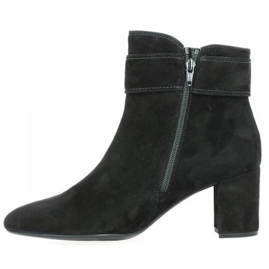 Bottine Gabor en grande taille 8, 8.5, 9, 9.5 -Velour Noir et Boucle