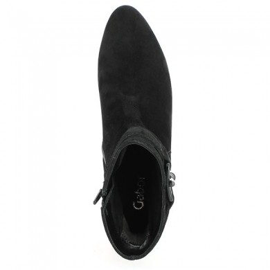 Bottine Gabor en grande taille 8, 8.5, 9, 9.5 -Velour Noir et Boucle