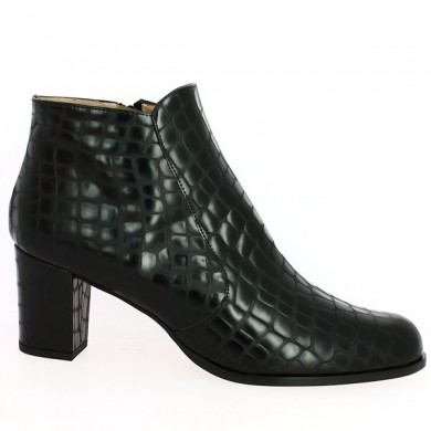 Bottines croco Grande Pointure