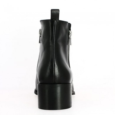 Bottine tout cuir pour femme en grande taille 42, 43, 44