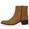 Bottine cuir femme grande taille 42, 43, 44 marron clair - Shoesissime E-shop et Magasin Paris
