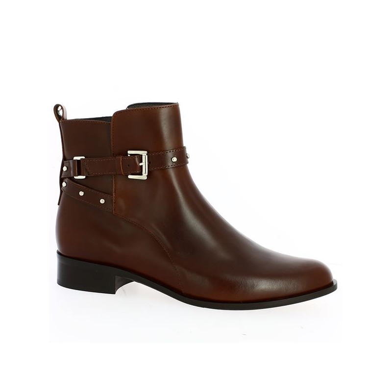 Bottines habillée femme grande taille marron