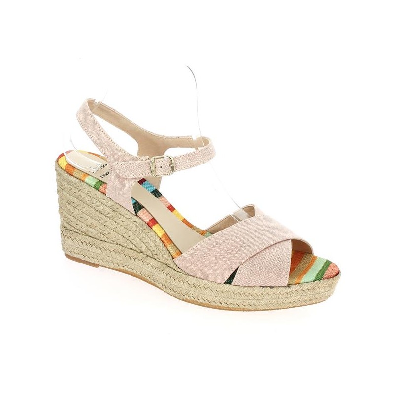 Espadrille Mode Rose Pale Chaussure Grande Taille Femme