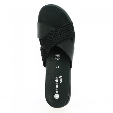 black sandal D4061-00 size 42, 43, 44, 45, top view