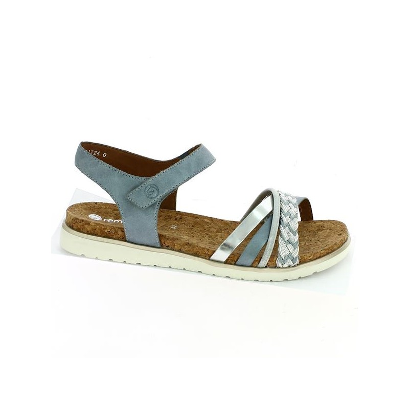 Remonte D4064-12 large size nude shoes, profile view Remonte D4064-12 large size nude shoes, profile view