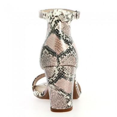 Ceremonial snake sandal large size, heel view