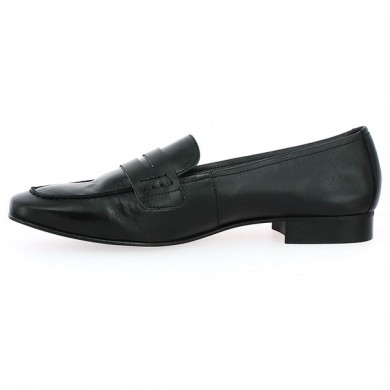 moccasin woman 42, 43, 44, 45 black leather, interior view