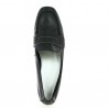 moccasin woman 42, 43, 44, 45 black leather, top view