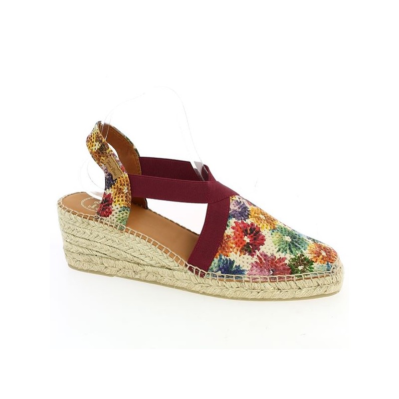 Espadrille multicolore grande taille Toni Pons, vue profil