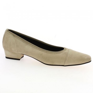 Small beige heel shoe 42, 43, 44, 45 Shoesissime, profile view