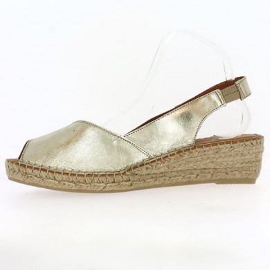 Espadrille open toe gold large size Women Shoesissime, inside view