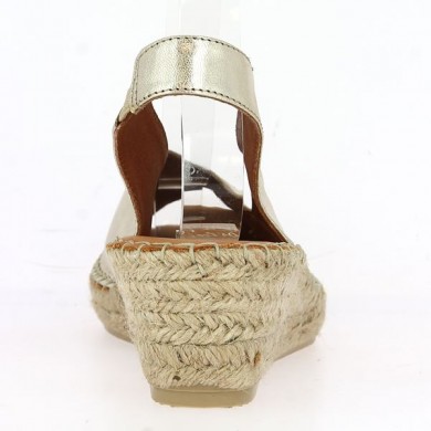Espadrille open toe rope gold large size Woman toni pons, interior view