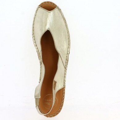 Espadrille open toe gold 42, 43, 44, 45 Women Shoesissime, top view