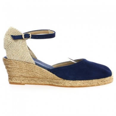 Shoesissime navy blue rope espadrilles, profile view