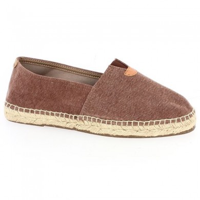 Pink closed espadrille for women big size, profile view