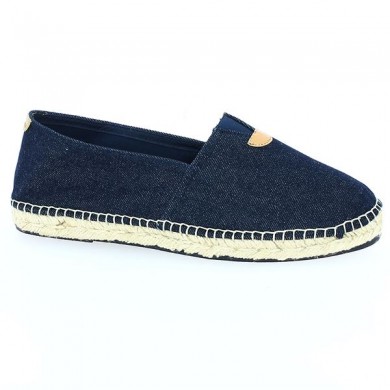 espadrille canvas jeans woman large size, profile view