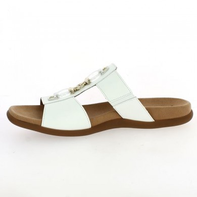 Mule blanche bijoux Gabor Delphine