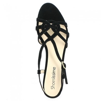 black heel sandal 42, 43, 44, 45 woman Shoesissime, top view