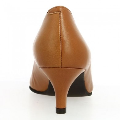 small heel shoes camel 42, 43, 44, 45, 46, heel view