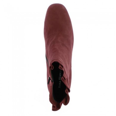 Boots square toe velvet burgundy 42, 43, 44, 45, top view